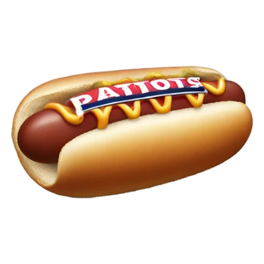 Hot dog with a patriots jersey  sticker