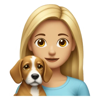 Girl whit dog sticker