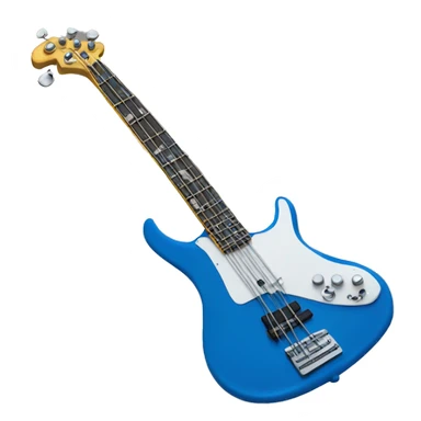Blue bass guitar sticker
