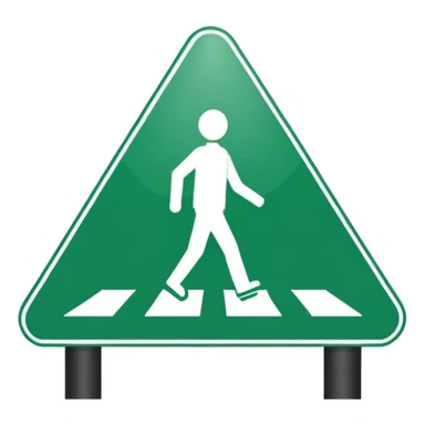 Crosswalk Light signal icon , Green walking man. sticker