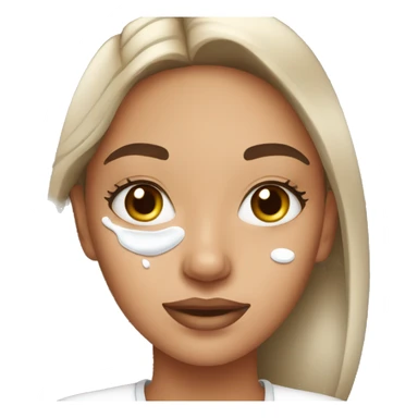 girl doing her skincare sticker