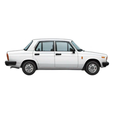 White lada 2106 sticker