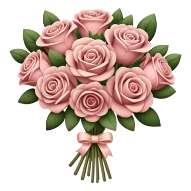 Neutral toned dusty rose flower bouquet  sticker