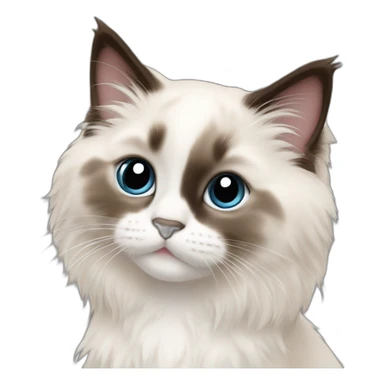 colorpointe ragdoll kitten sticker