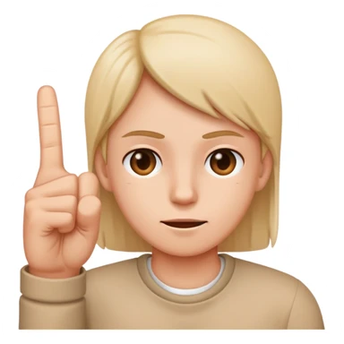 a face that gives the middle fingers sticker