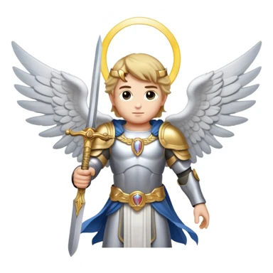 Archangel Michael with sword and wings and halo sticker