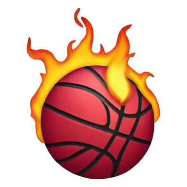 Miami heat logo with flaming ball sticker