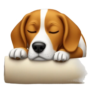 Beagle sleeping my fireplace sticker