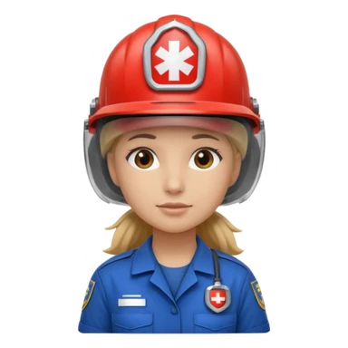 girl emergency worker sticker