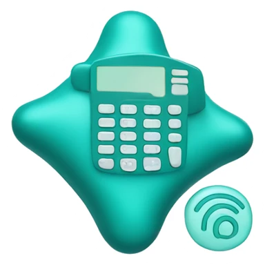 Large 5G in teal color with a phone icon sticker