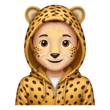 man fair in cheetah costume hoodie sticker