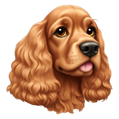 Orange Roan Cocker spaniel  sticker