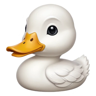 white call duck with yellow beek cute sticker