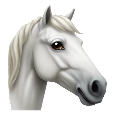 White horse head sticker