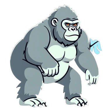Gorilla itch butt sticker