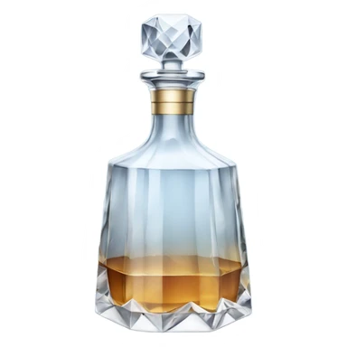 Crystal Decanter for vodka with vodka glass sticker