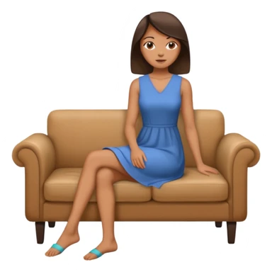 side view of woman sitting on sofa - side view of woman sticker