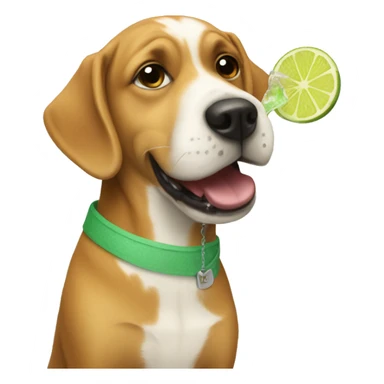 My dog drinking a margarits sticker