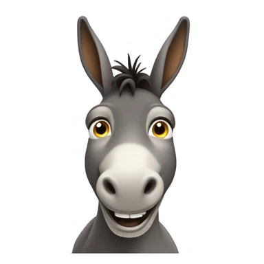 Funny donkey silly smile sticker