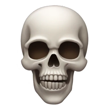 Skull heart eyes sticker