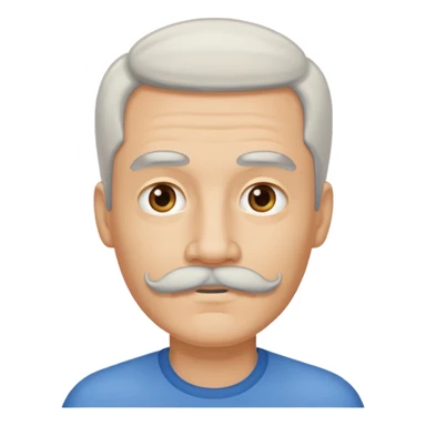 longer white moustachhe sticker