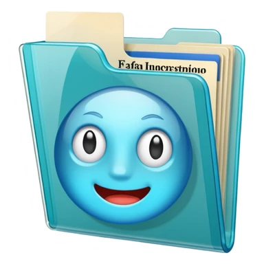 FAFSA info file - Transparent translucent plastic folder sticker