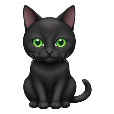 black Office cat sticker