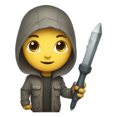 Chibi character with screwdriver in hand sticker