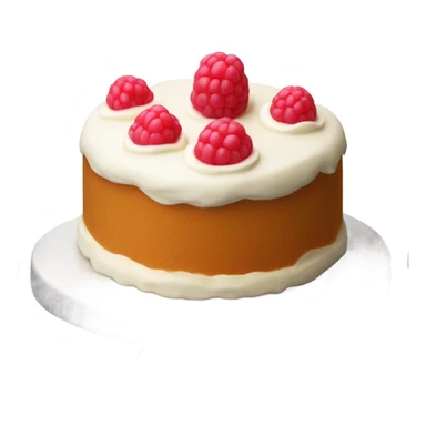 cake little raspberries creamy  sticker