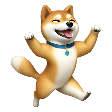 A Shiba Inu dancing  sticker