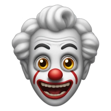 horror anxious clown sticker