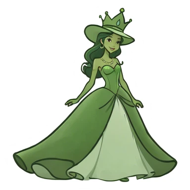 Princess with a tall princess hat sticker