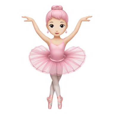 A coffee cup with arms and legs wearing a pink ballet tutu in a graceful dance pose sticker