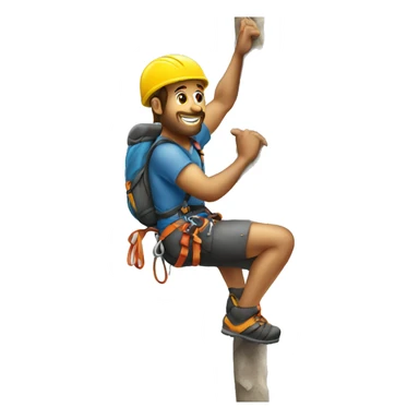 climber hanging sticker