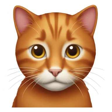 Red cat with a white belly sticker