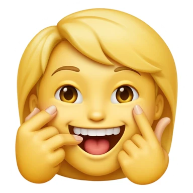 emoji face biting their finger smiling sticker