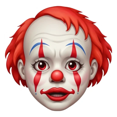 crying sad depressed clown sticker