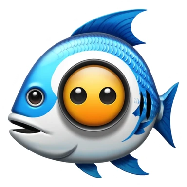 graffiti with fish eye effect sticker