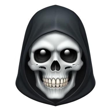 Silver skull Grim Reaper gothic  sticker