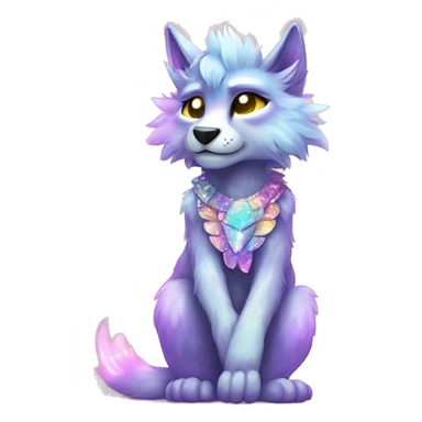 Furry, sparkle, iridescent, colorful, pastel, edgy, cool, beautiful, divine, animal, anthro, full body, fursona, protogen sticker