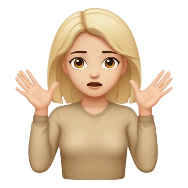 Girl with hands up guilty sticker