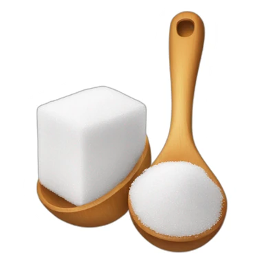 Lighter cooking spoon and sugar sticker