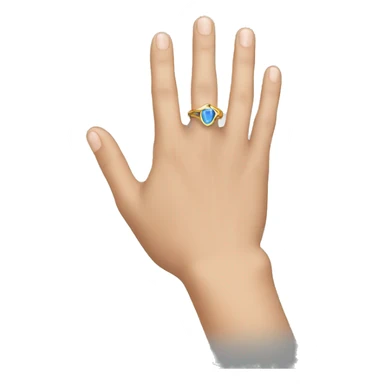 hand with ring on finger sticker