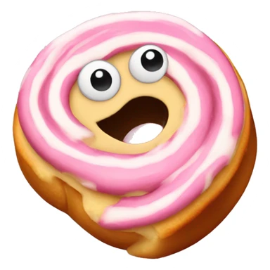 Pink cinnamon roll sticker