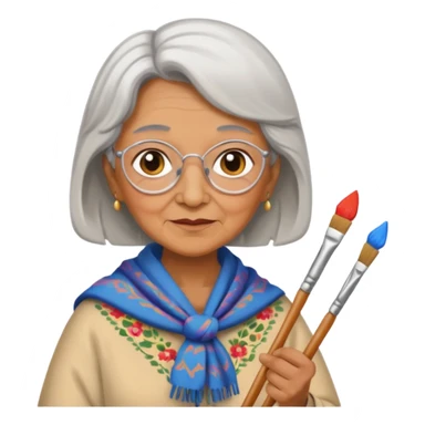 Grandma is painting  sticker