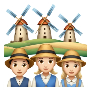  People WEARİNG ÇİFTÇİ HAT with  Windmills sticker