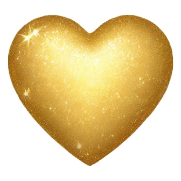 sparkly gold heart sticker