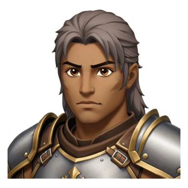 Cinematic Realistic WoW Human Warrior Portrait, head tilted epicly and inquisitively, showcasing a commanding presence and heroic grace. His chiseled features, resolute eyes, and meticulously crafted steel armor with leather accents in harmonious greys and bronzes are rendered with lifelike clarity and dramatic lighting, high shine, epic and awe-inspiring, embodying the spirit of a warrior poised for battle. sticker