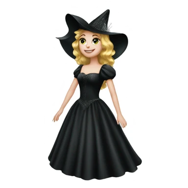 Glinda wicked dress in black sticker