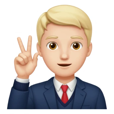 preppy flipping off sticker